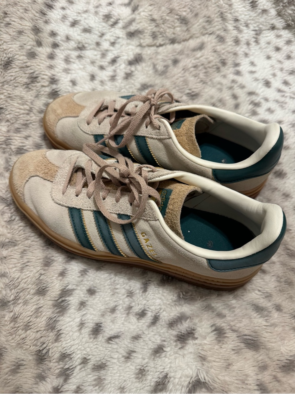 adidas Gazelle Women’s Sneakers in Teal and Beige